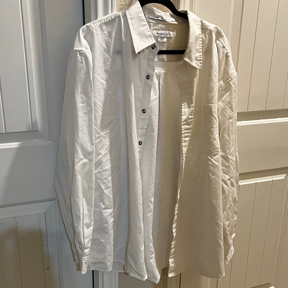 Men's White Shirt Jacket